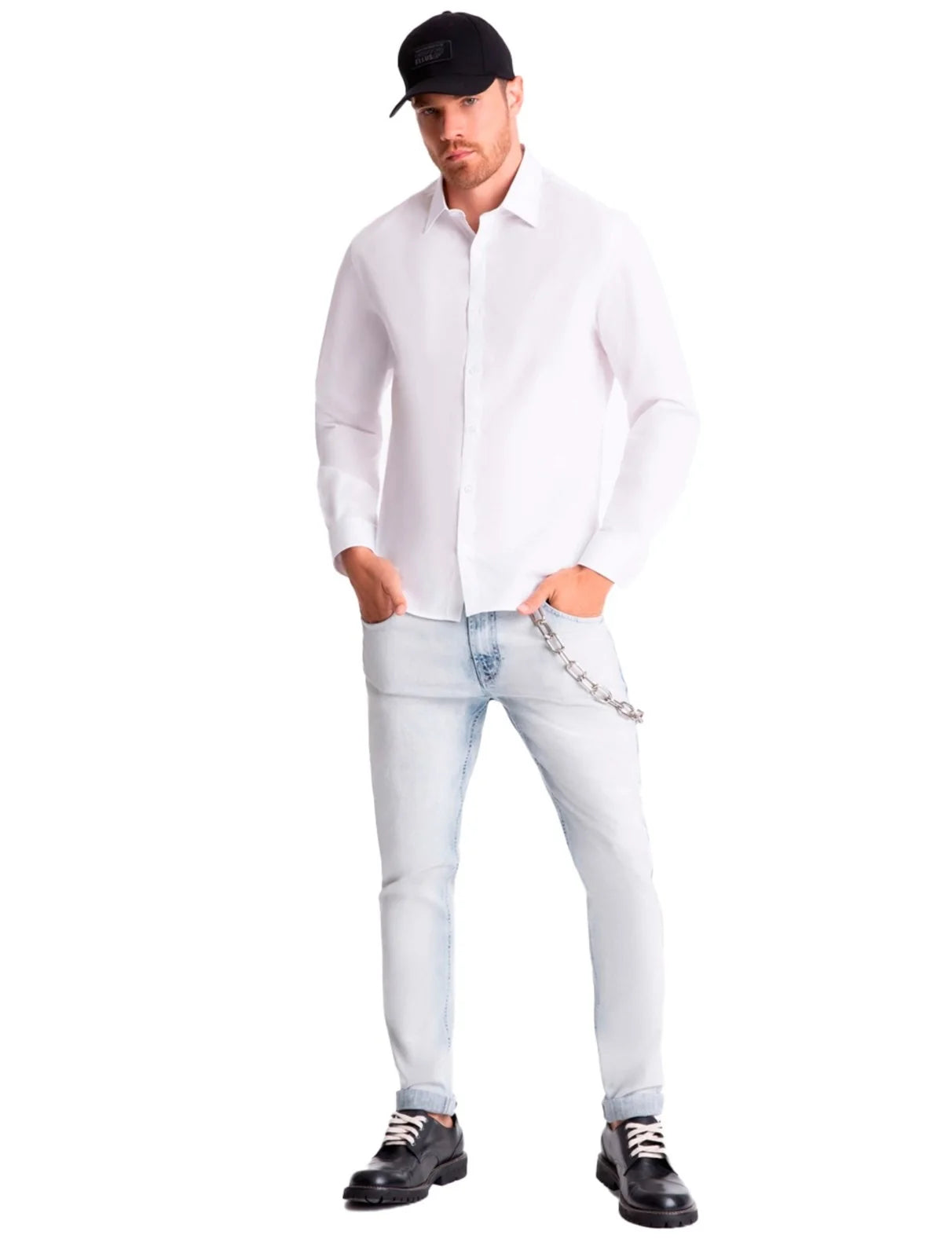 CAMISA ELLUS TRICOLINE LY SLIM ITALIAN BRANCO