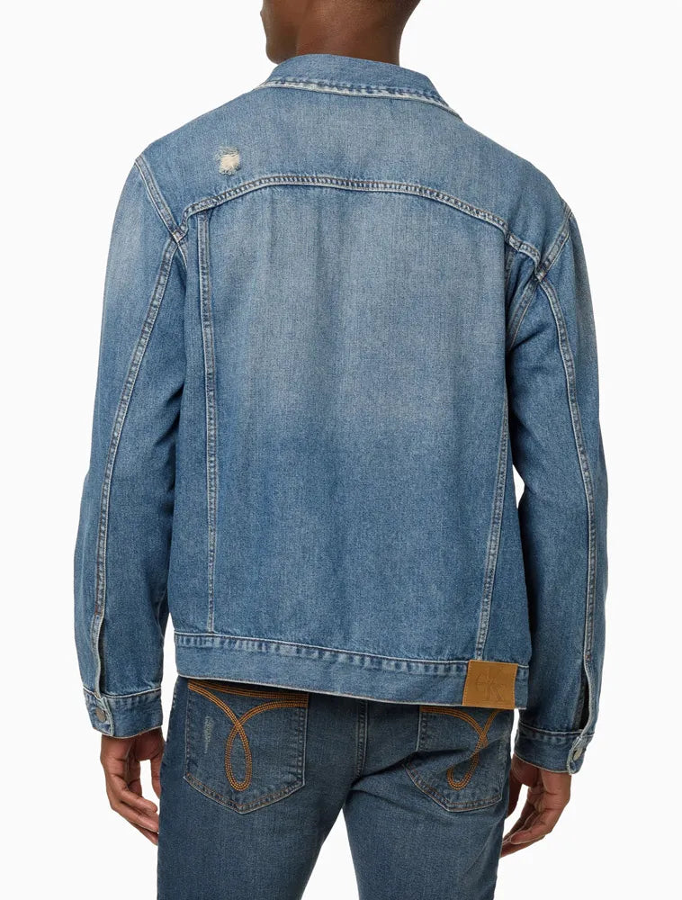 JAQUETA CALVIN KLEIN JEANS TRUCKER PUIDOS AZUL MEDIO