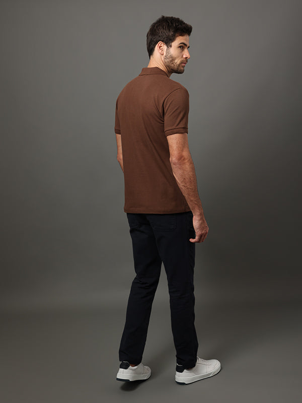 POLO CALVIN KLEIN MASCULINA SLIM RECORTE LOGO OMBRO