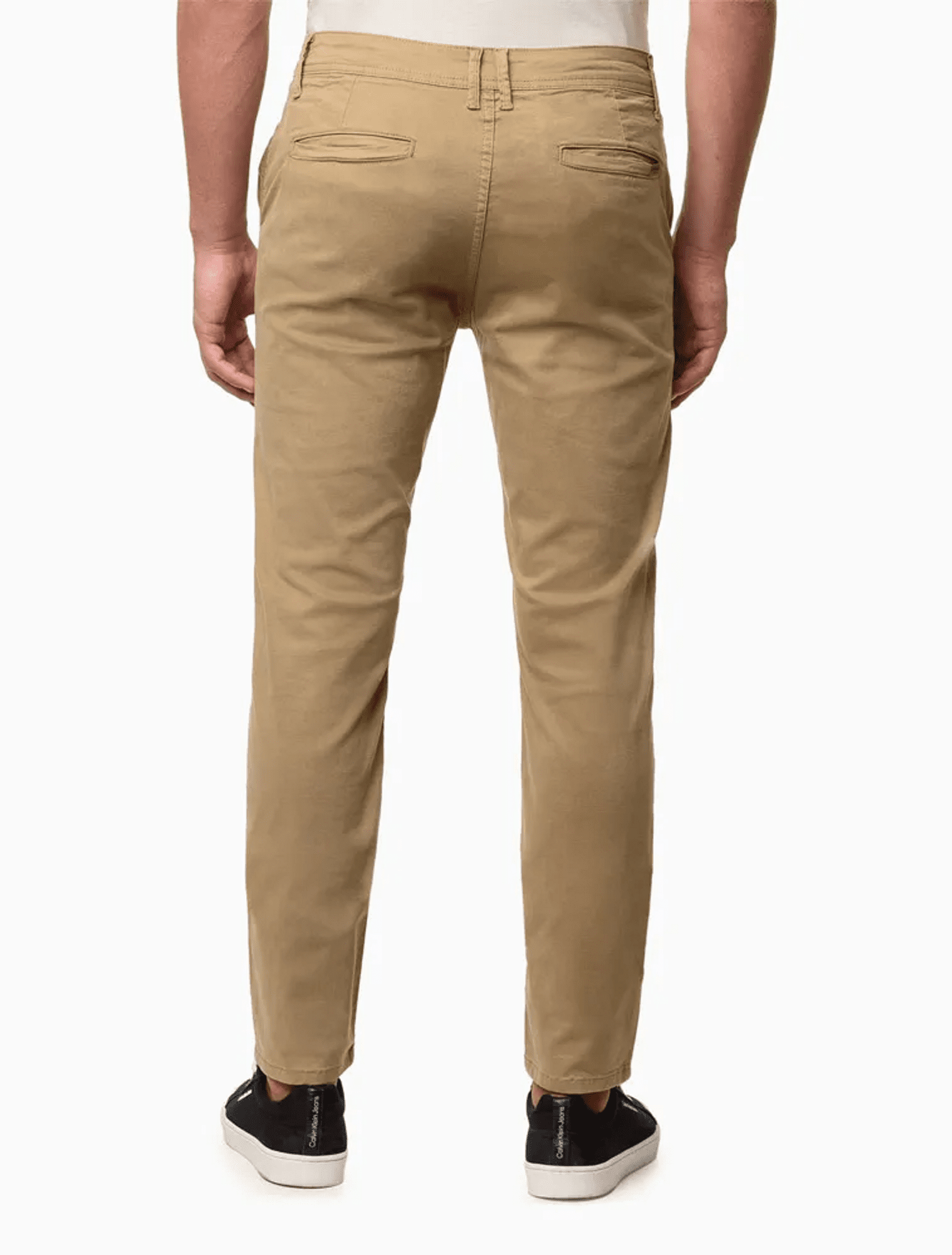 CALÇA CALVIN KLEIN DE SARJA CAQUI CLAR0