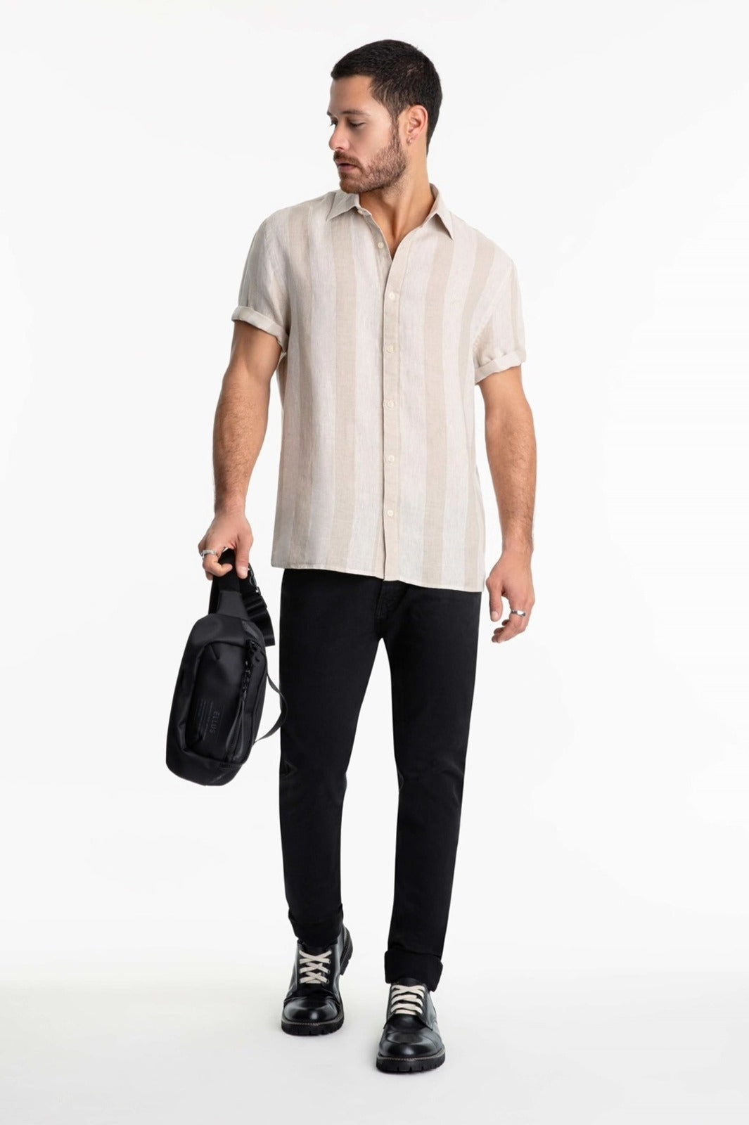 CAMISA ELLUS LINHO SORELLE SURF AREIA