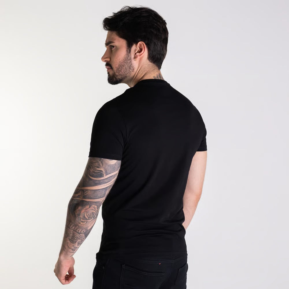 KIT DIESEL COM 3 CAMISETAS PRETA/CINZA E BRANCA