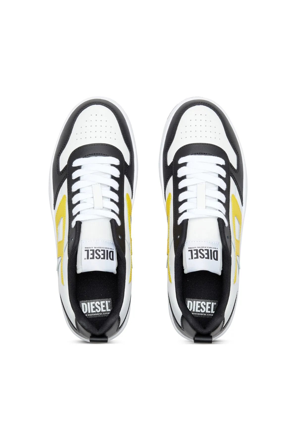 TÊNIS DIESEL S-UKIYO V2 LOW - BRANCO/PRETO/AMARELO