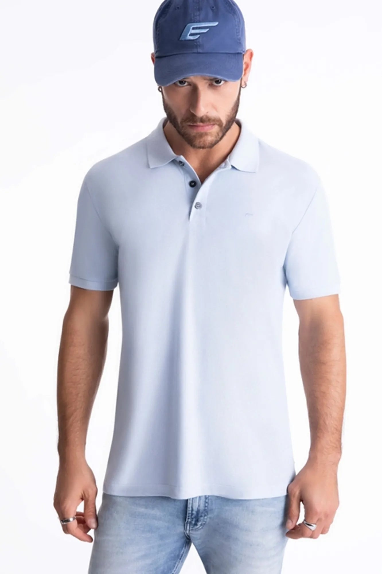 POLO ELLUS PIQUET CLASSIC - AZUL CLARO