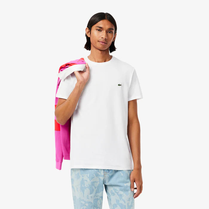 CAMISETA LACOSTE EM JÉRSEI DE ALGODÃO PIMA