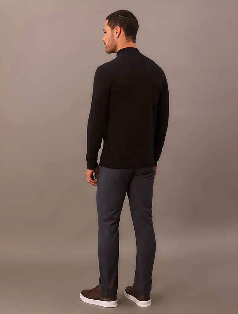 SUETER TRICOT CALVIN KLEIN MEIO ZIPER