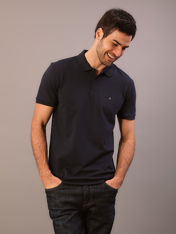 POLO CALVIN KLEIN MASCULINA PIMA SLIM FIT