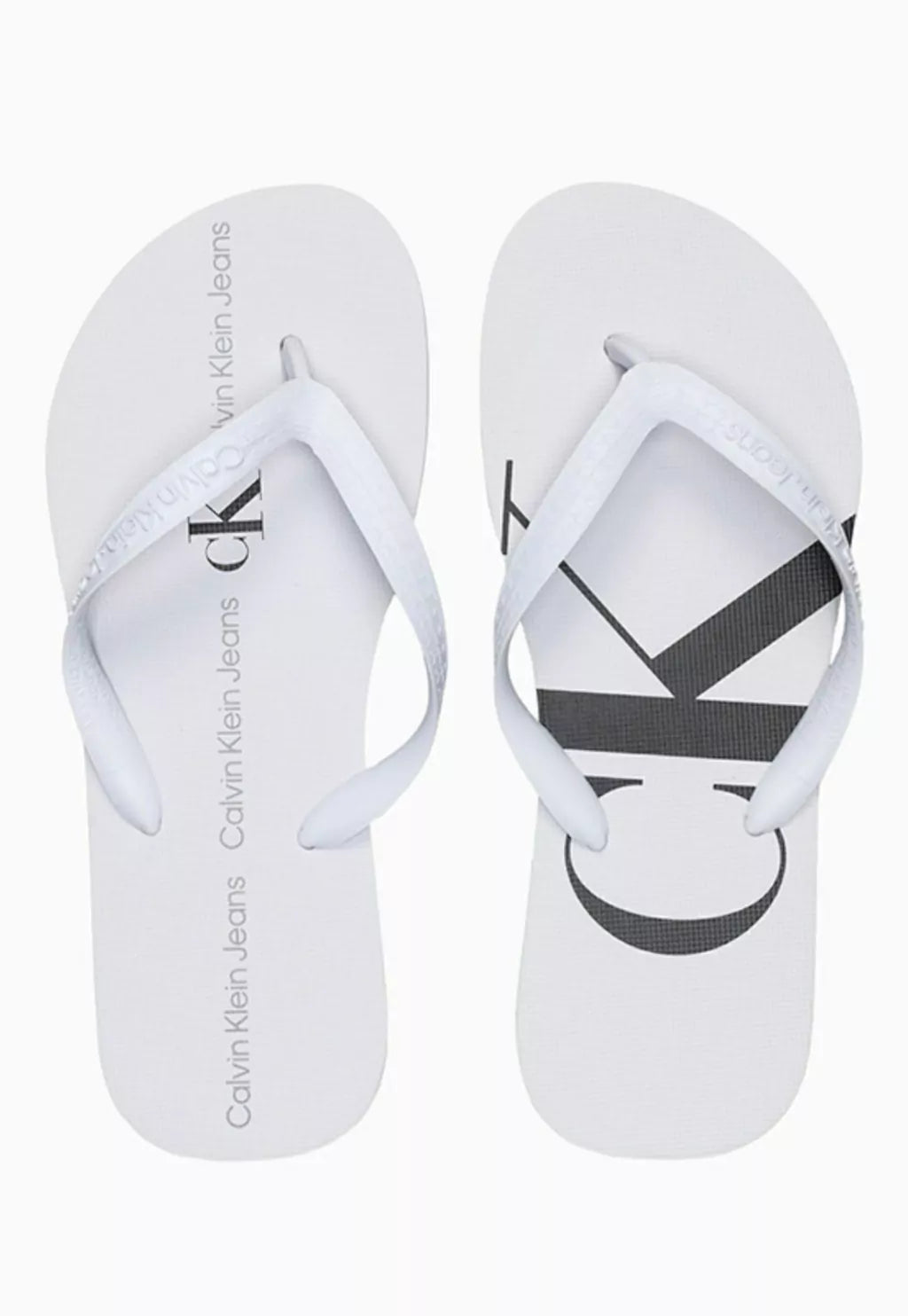 CHINELO CALVIN KLEIN LOGO CORRIDO - BRANCO