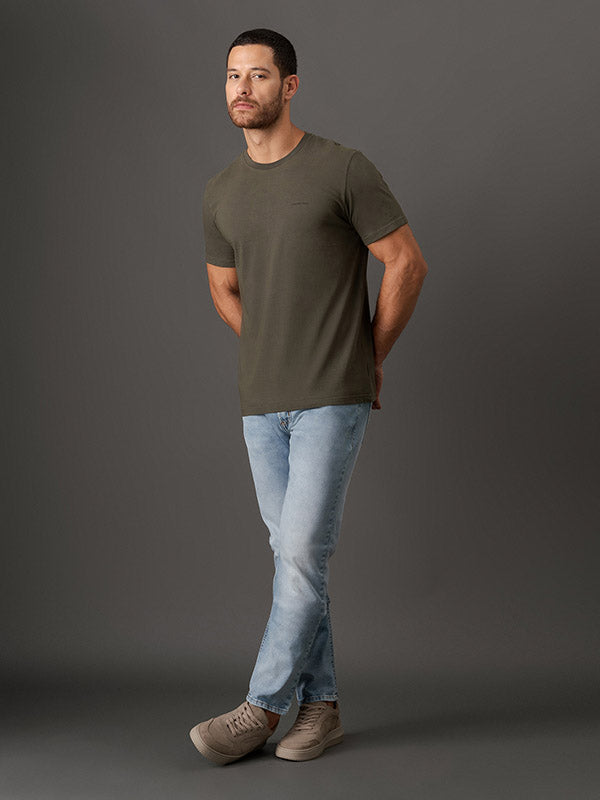 CAMISETA CALVIN KLEIN MASCULINA LOGO MINIMALISTA