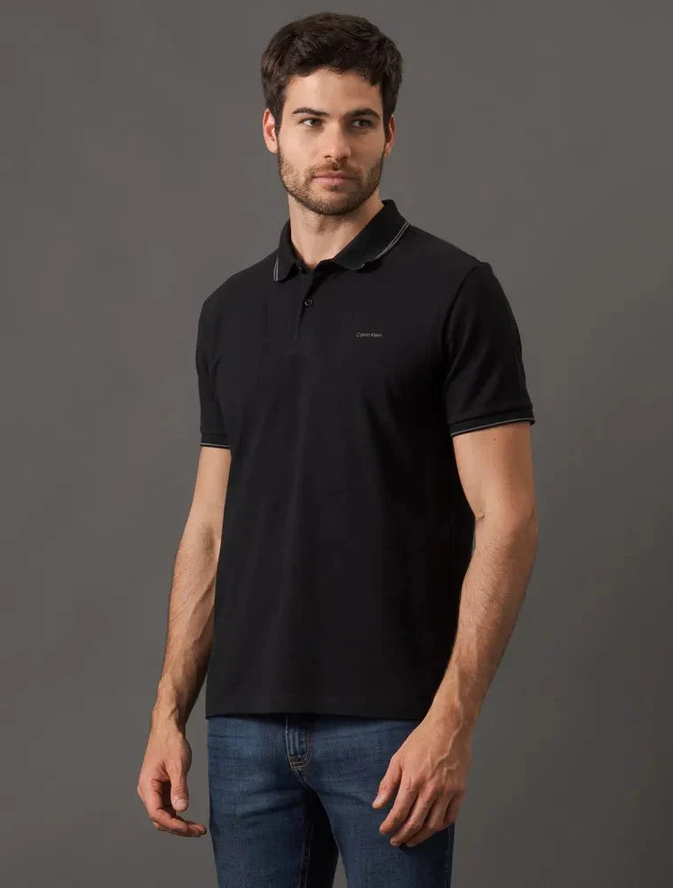 POLO CALVIN KLEIN REGULAR FIT COM FRISO