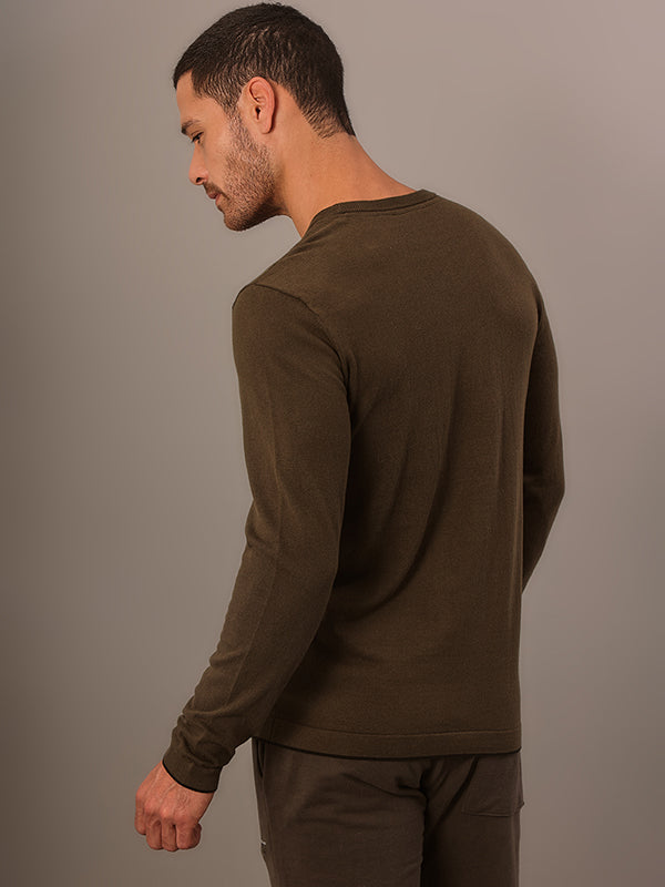 SUETER CALVIN KLEIN GOLA CARECA ALGODAO