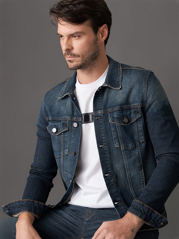CALCA JEANS CALVIN KLEIN SLIM 5 POCKETS MARINHO