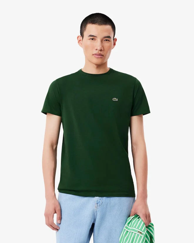 CAMISETA LACOSTE EM JÉRSEI DE ALGODÃO PIMA