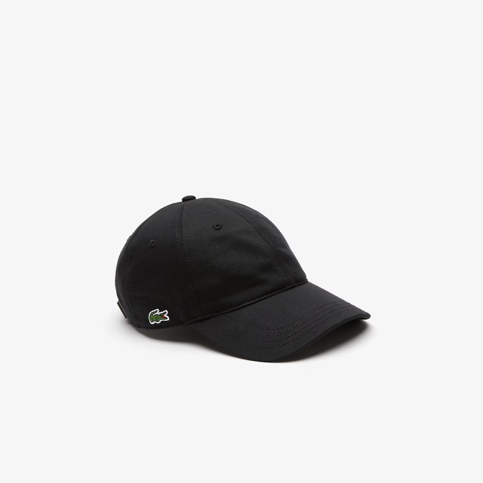 BONÉ LACOSTE EM SARJA DE ALGODÃO ORGÂNICO PRETO