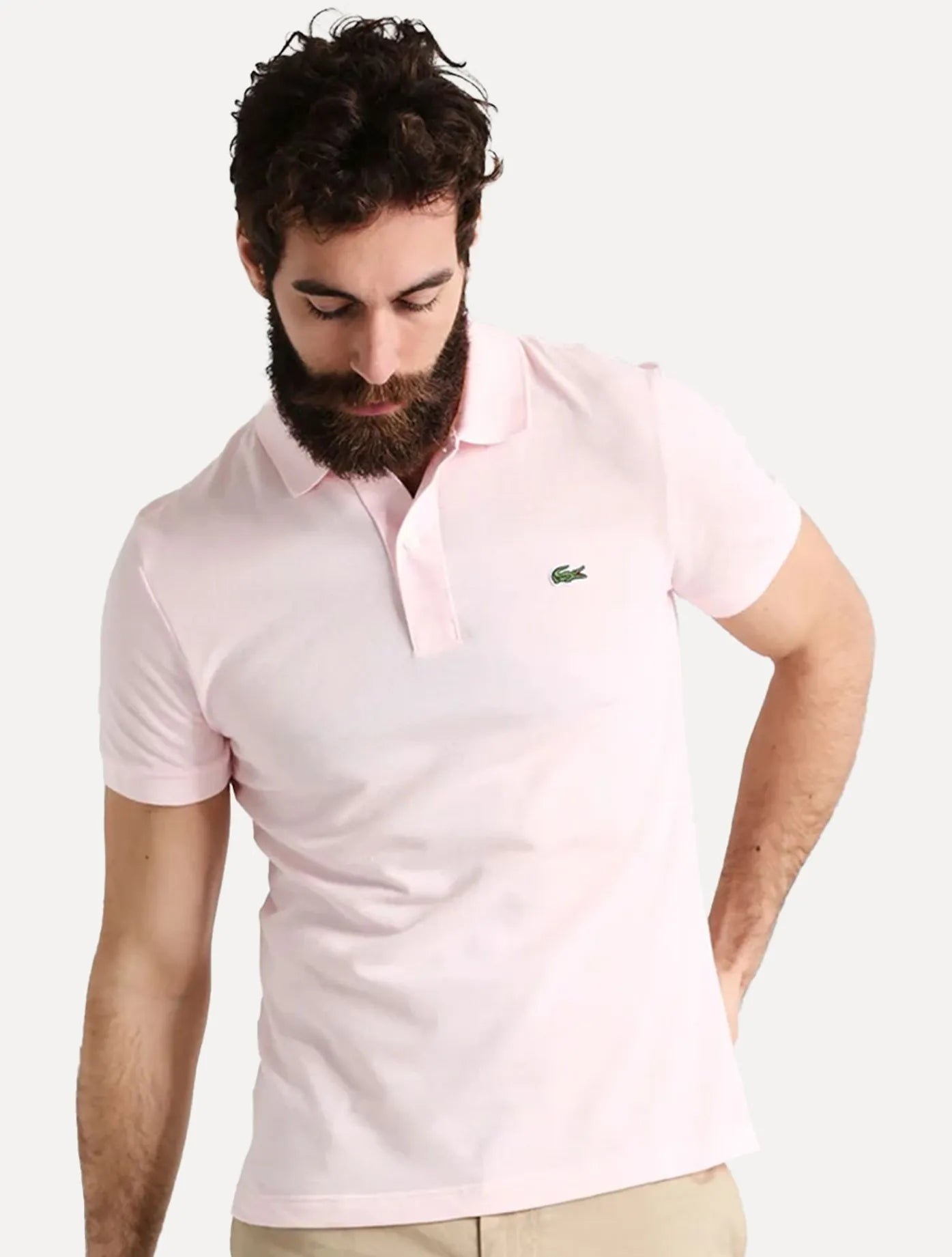 POLO LACOSTE SLIM FIT EM PETIT PIQUET