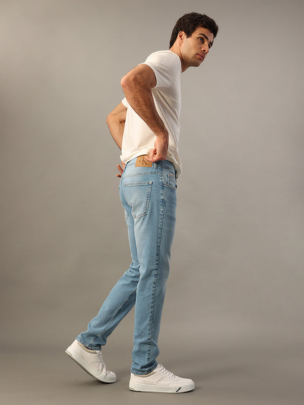 CALCA JEANS CALVIN KLEIN SKINNY 5 POCKETS AZUL CLARO