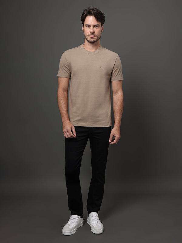 CAMISETA CALVIN KLEINK MASCULINA PIQUET PATCH BORRACHA
