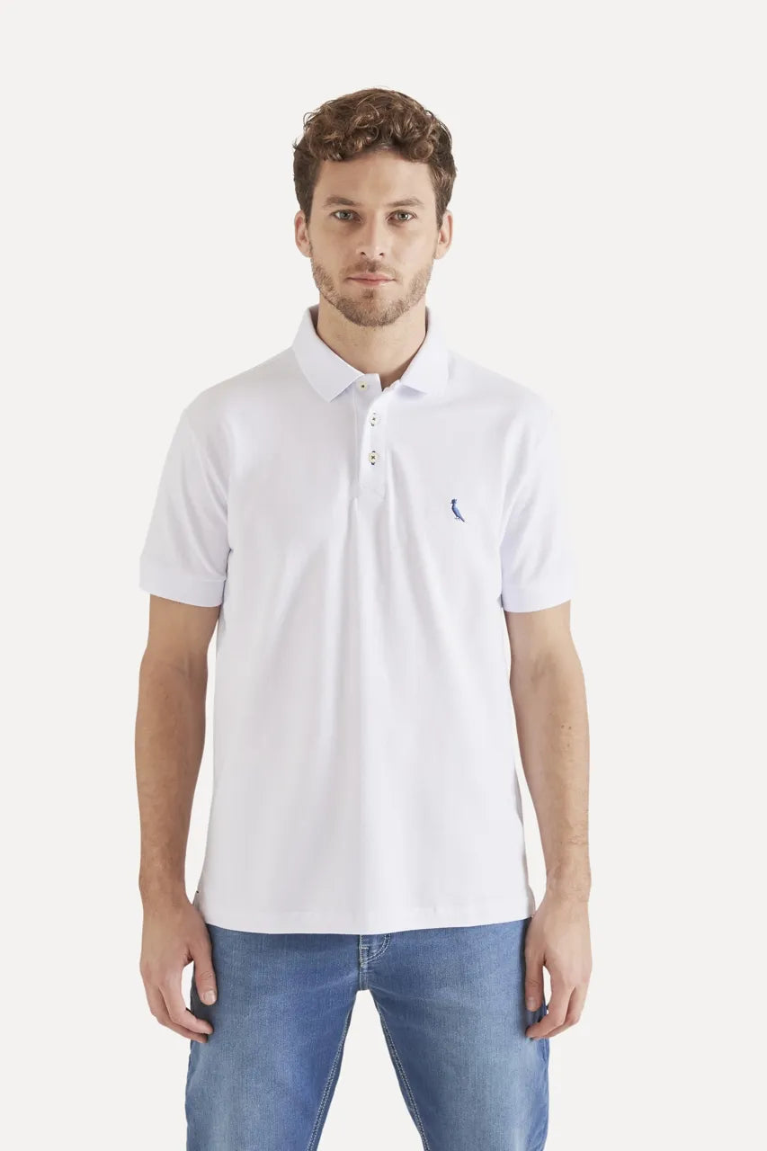 POLO MASCULINA RESERVA PIQUET - BRANCO