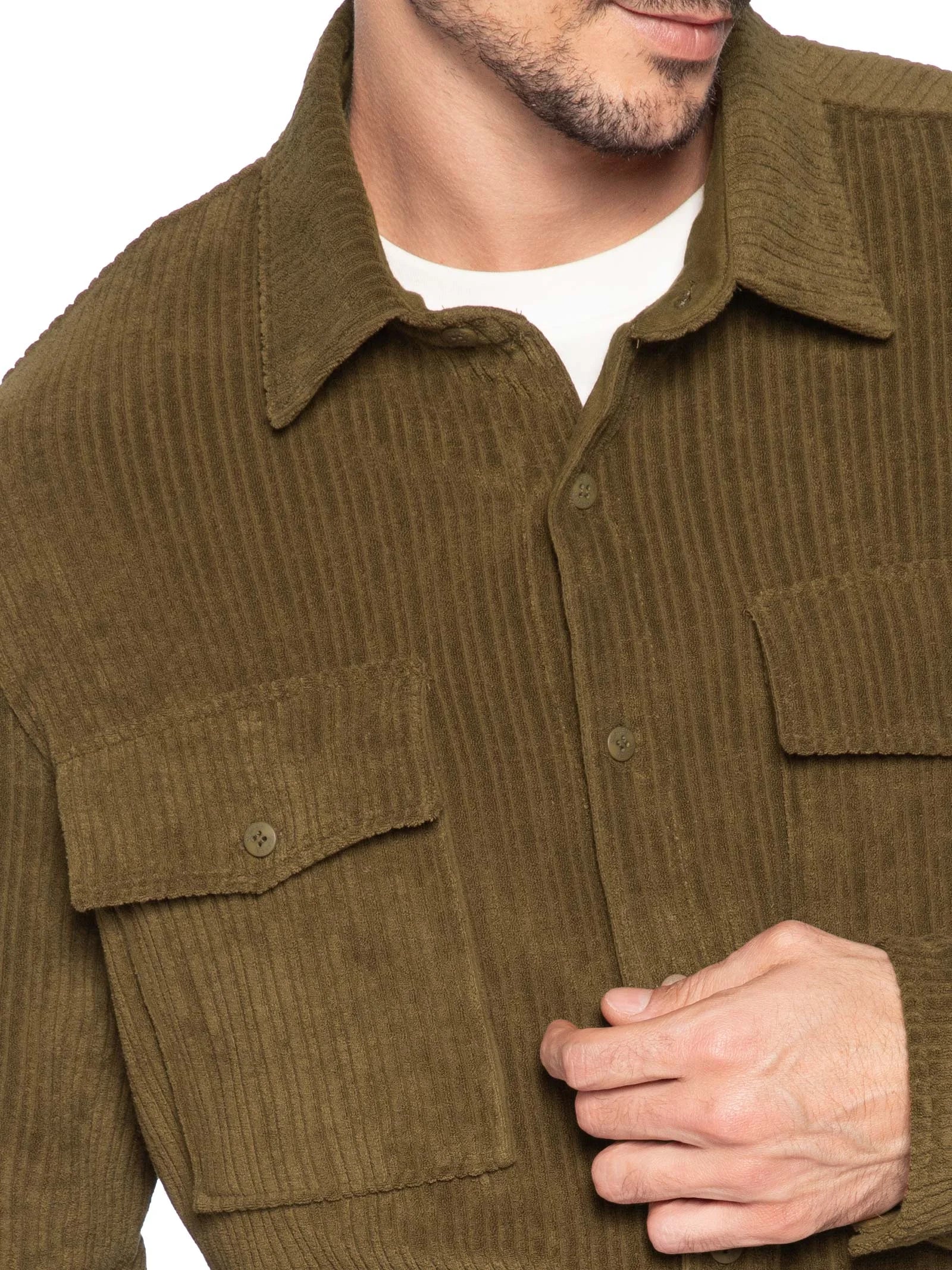 CAMISA OSKLEN TOWELLING RIB ML ONIX