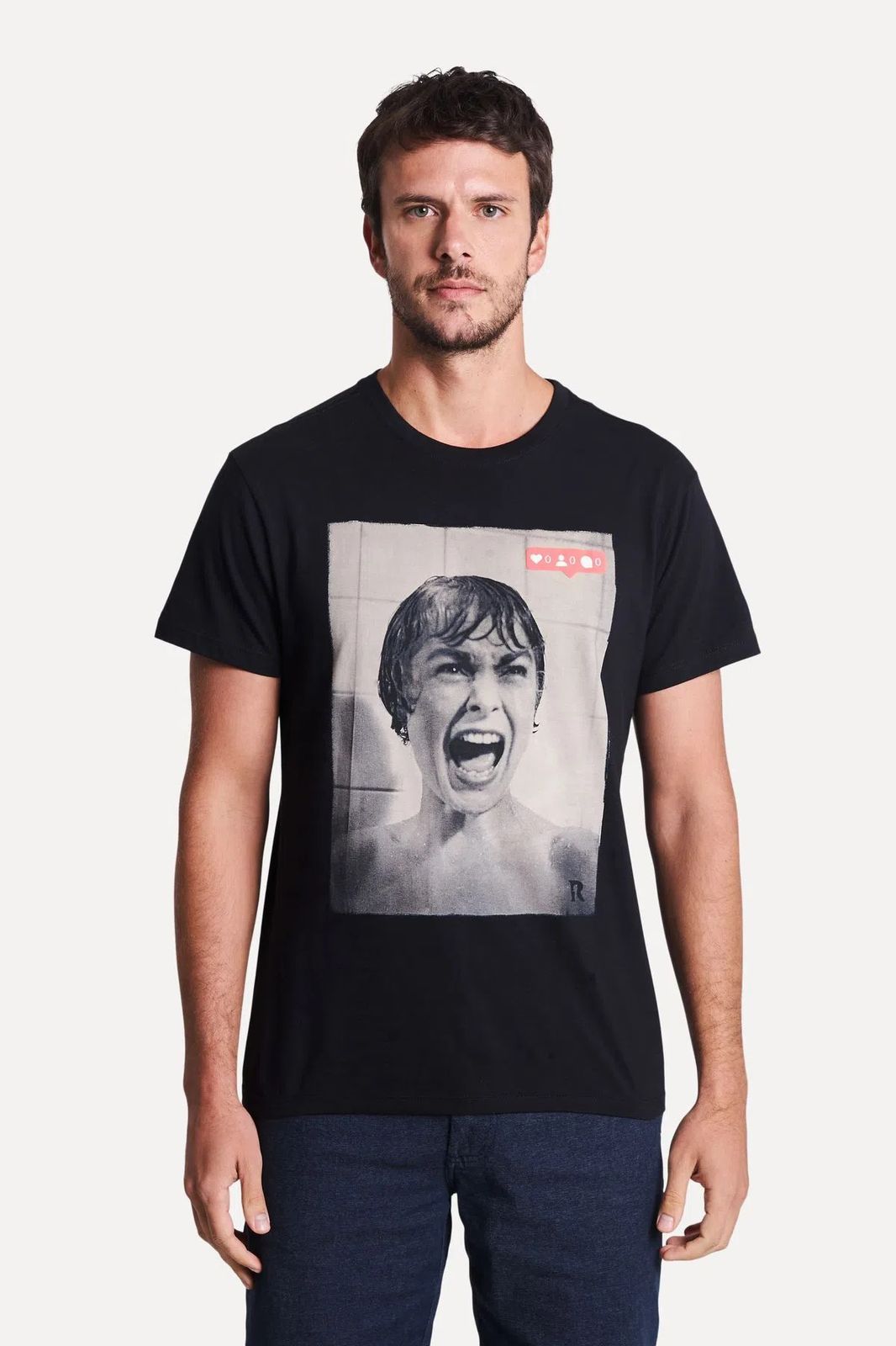 CAMISETA RESERVA ESTAMPADA 0 LIKES PSICOSE