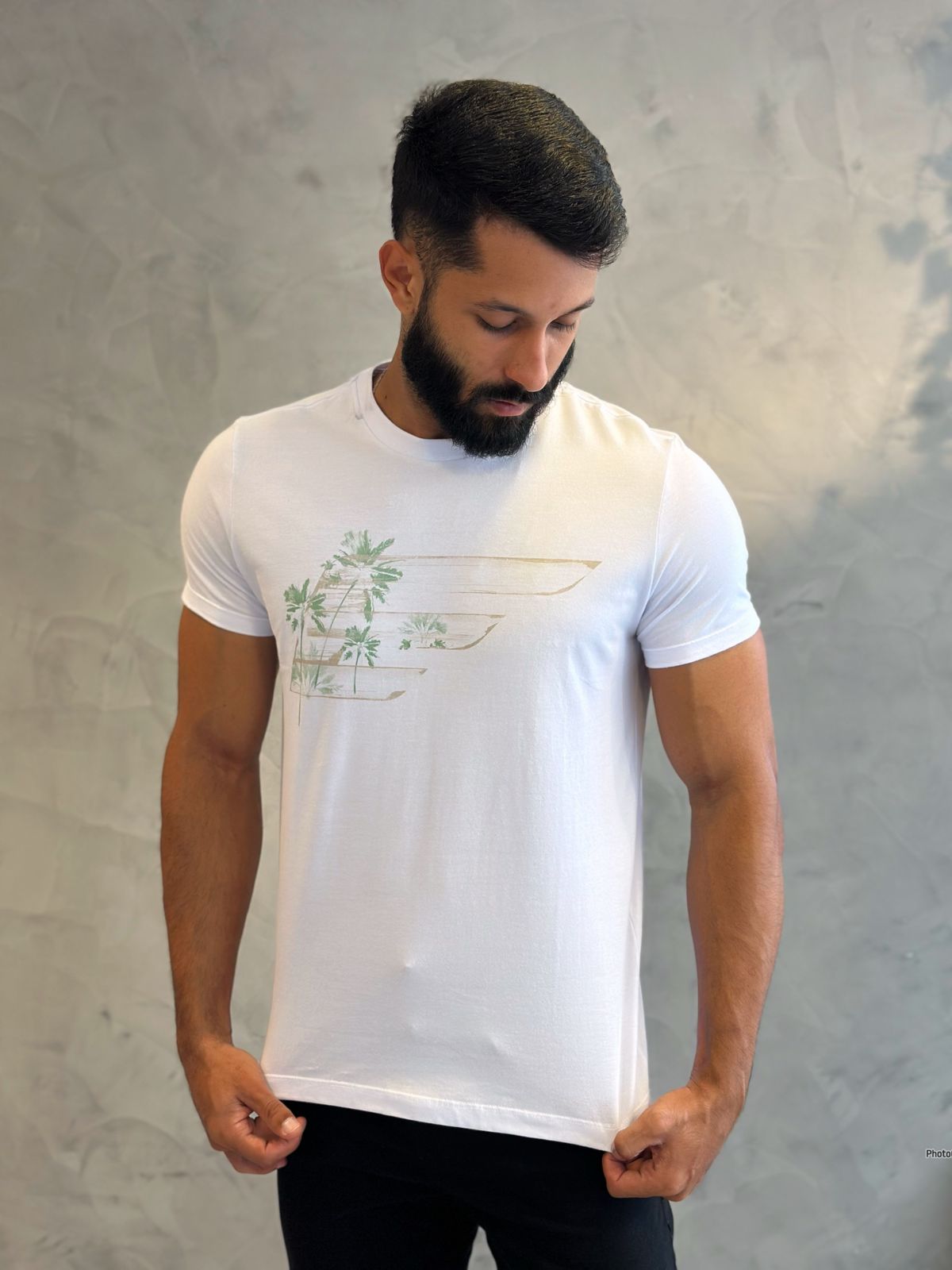 CAMISETA ELLUS FINE MAXI EASA TREES BRANCO