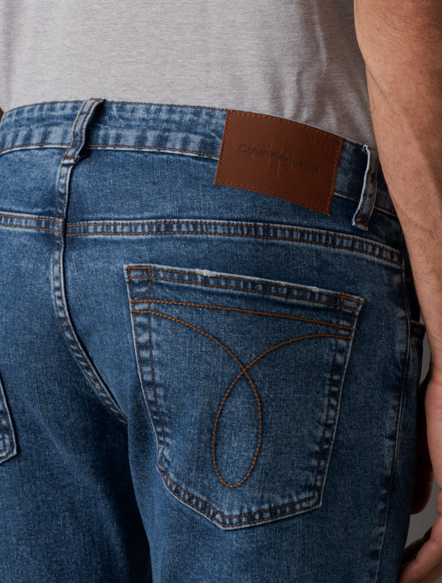 CALCA JEANS CALVIN KLEIN MASCULINA SKINNY 5 POCKETS AZUL