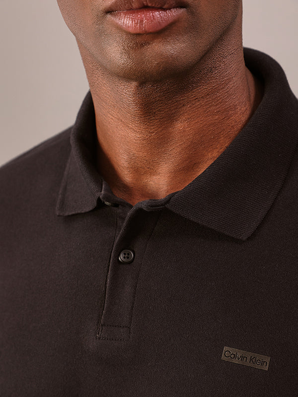 POLO CALVIN KLEIN REGULAR SUEDINE LOGO TERMOCOL