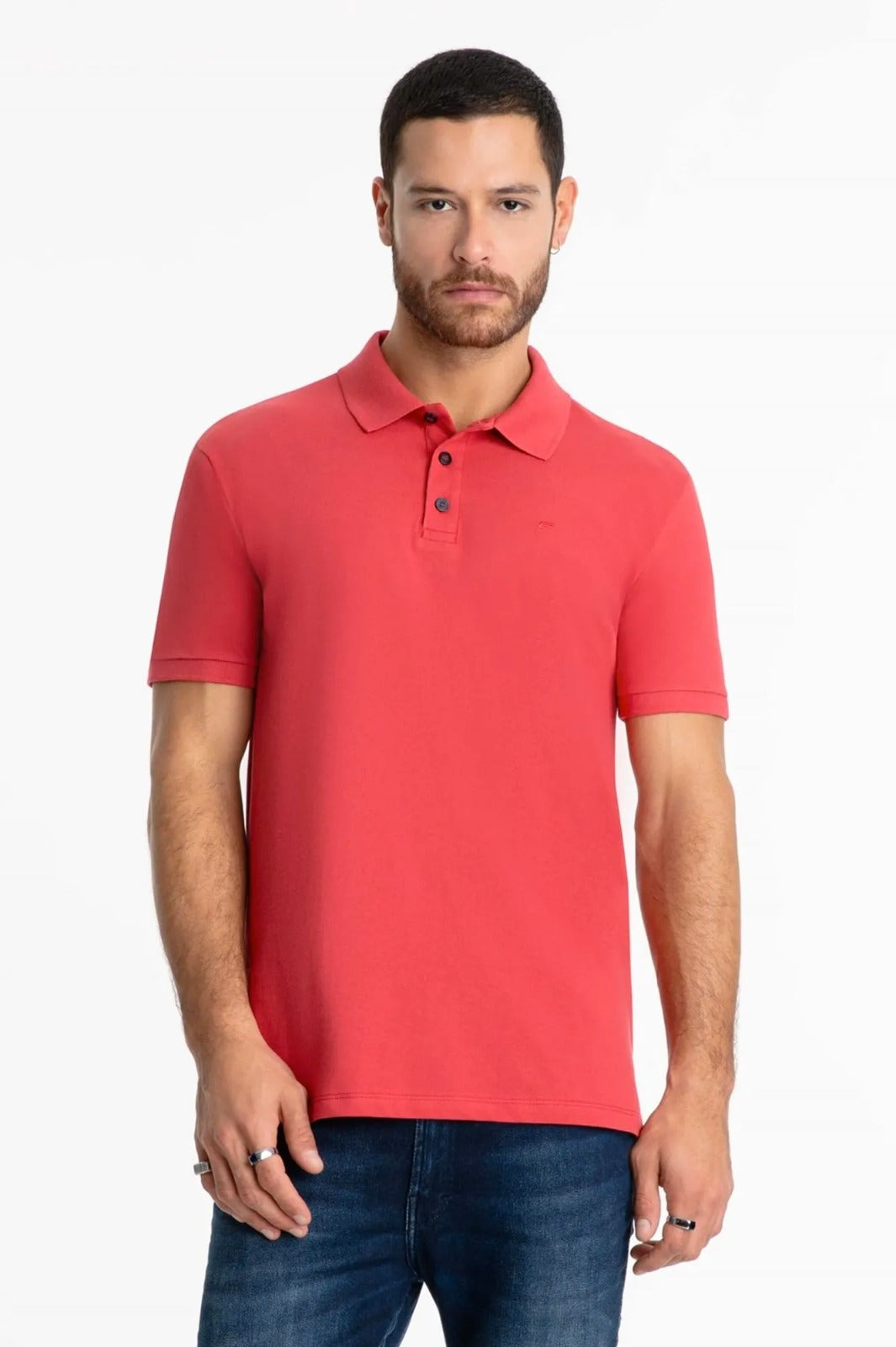 POLO ELLUS PIQUET CLASSIC - VERMELHO CLARO