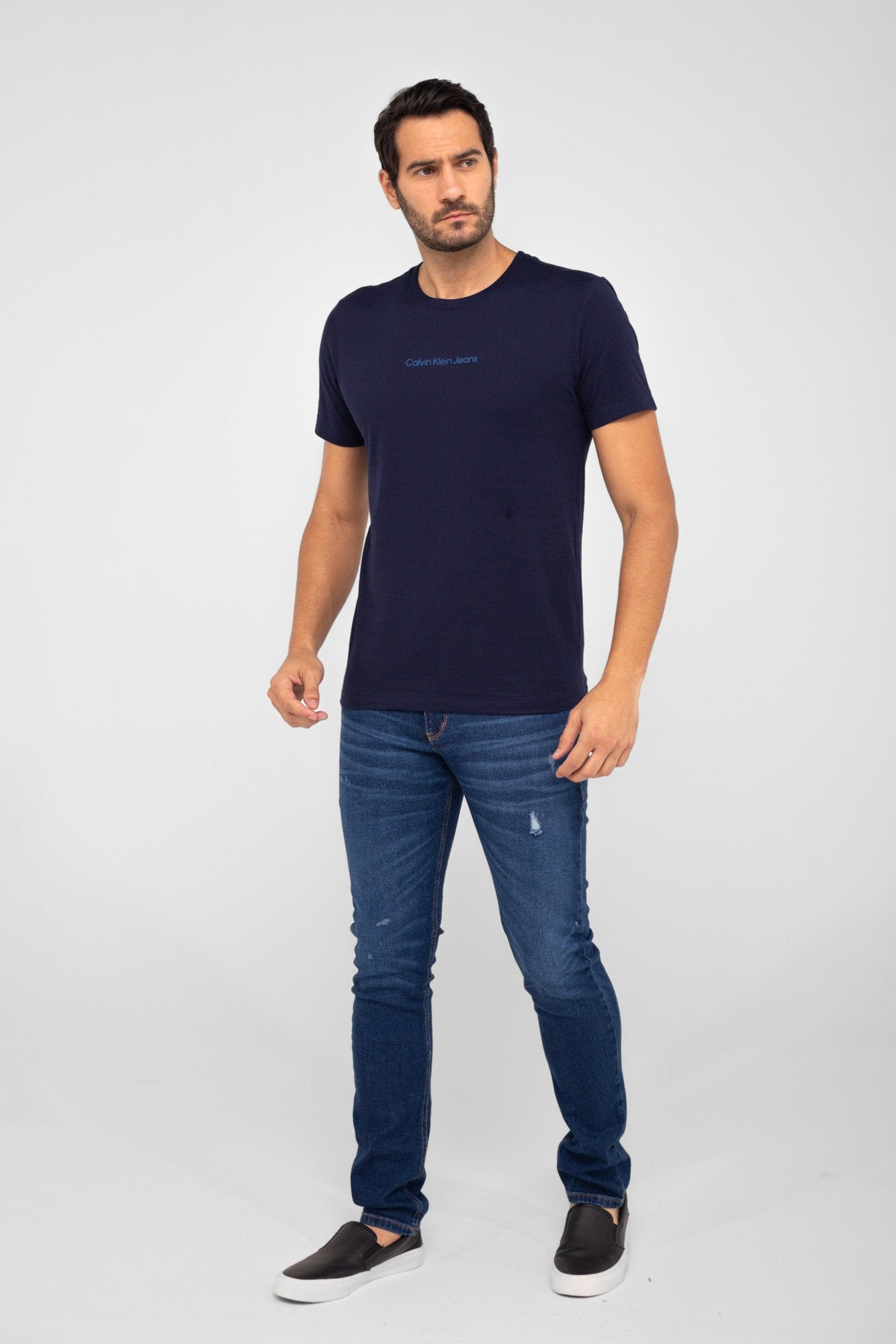 CAMISETA LOGO CENTRALIZADO MARINHO