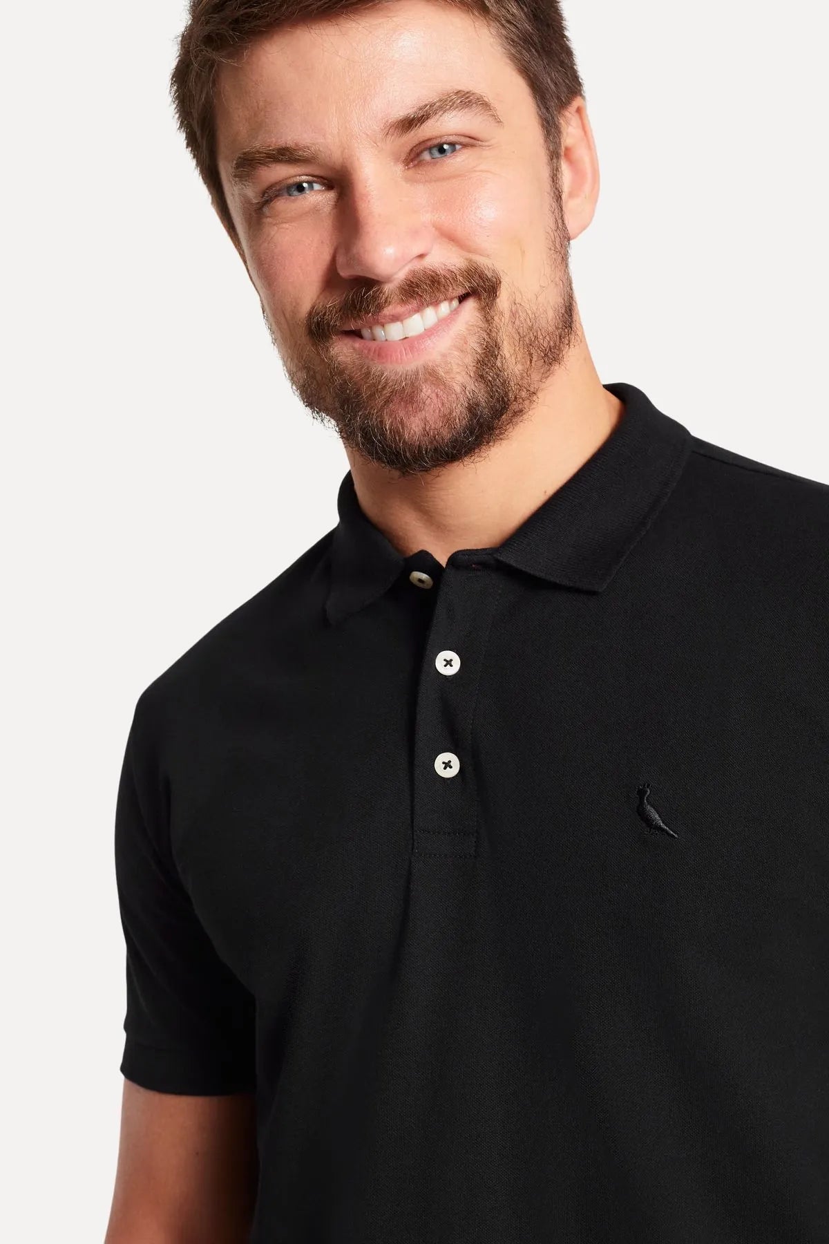 POLO RESERVA MASCULINA PIQUET CLASSICA PRETO