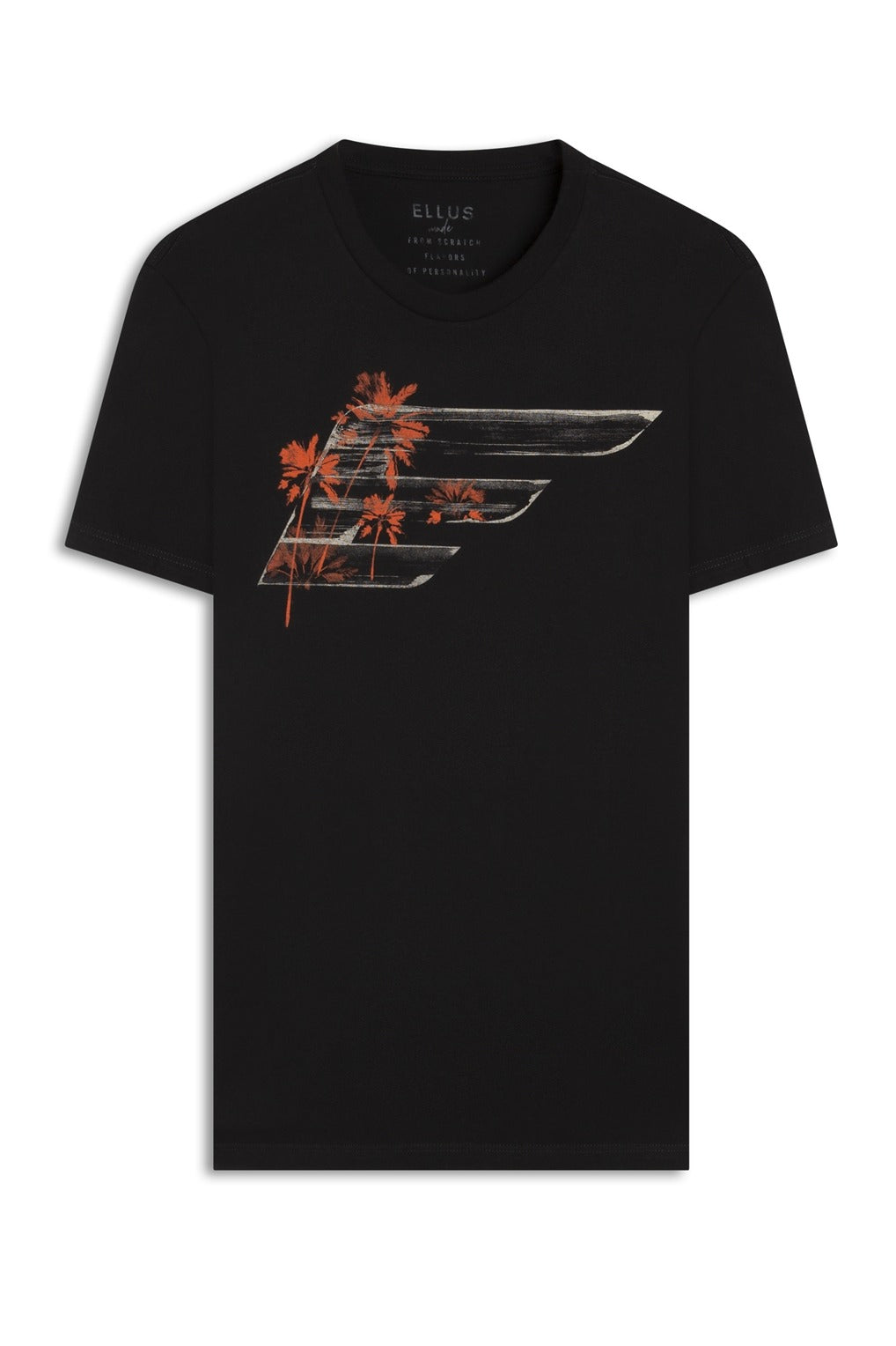 CAMISETA ELLUS FINE MAXI EASA TREES PRETO
