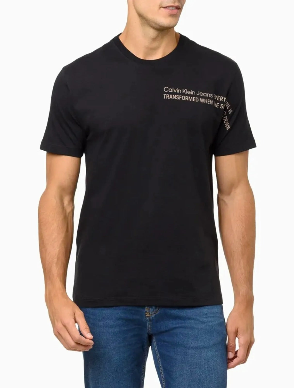 CAMISETA CALVIN KLEIN SUN GOES DOWN PRETO