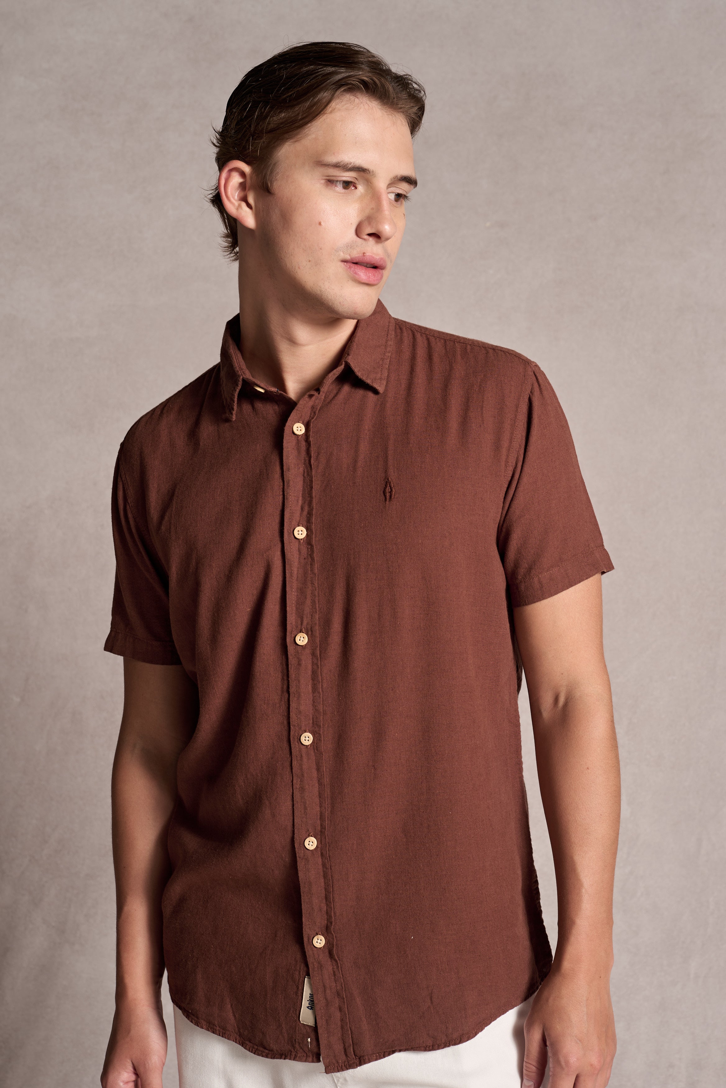 CAMISA LINHO ANKOR MANGA CURTA