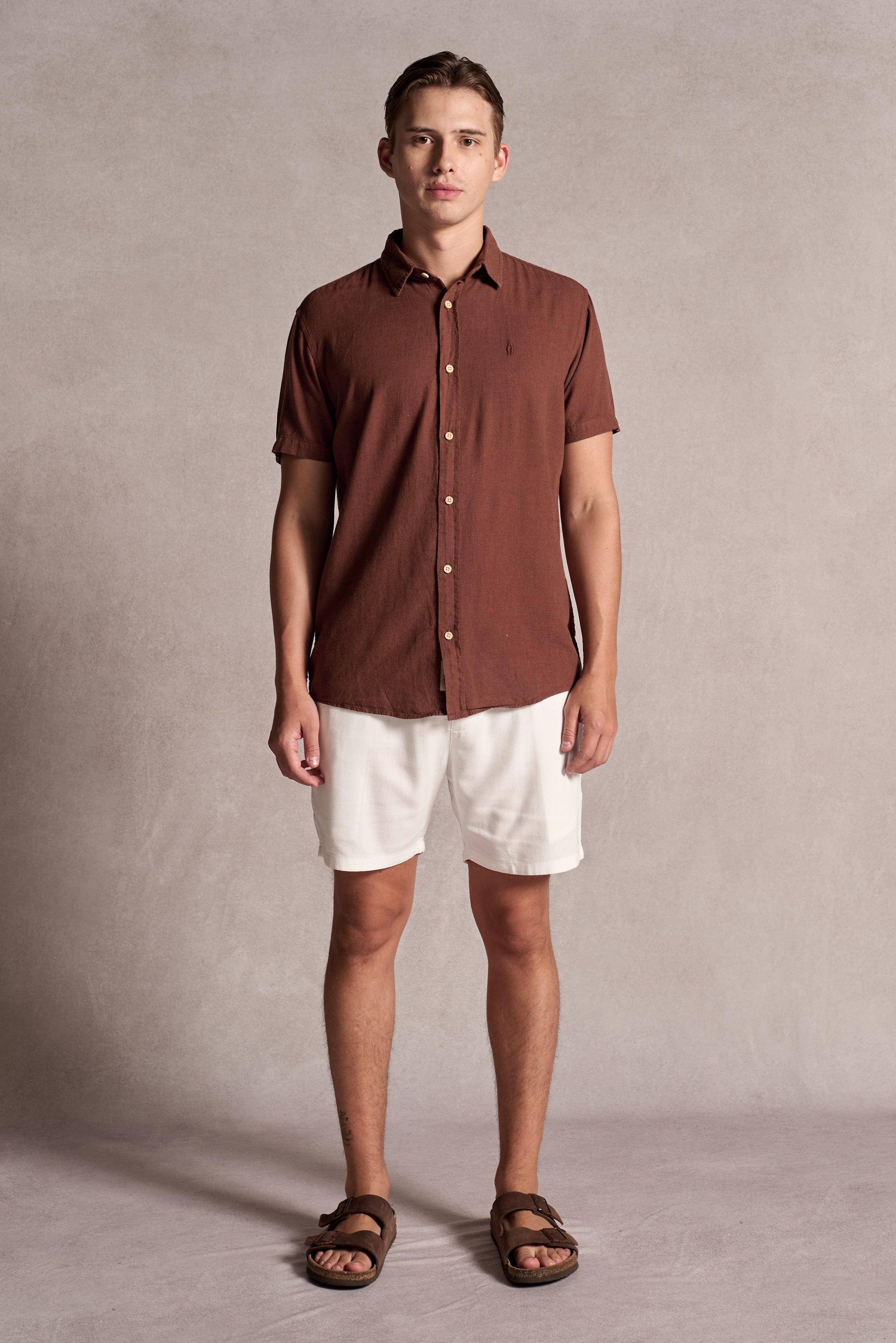 CAMISA LINHO ANKOR MANGA CURTA