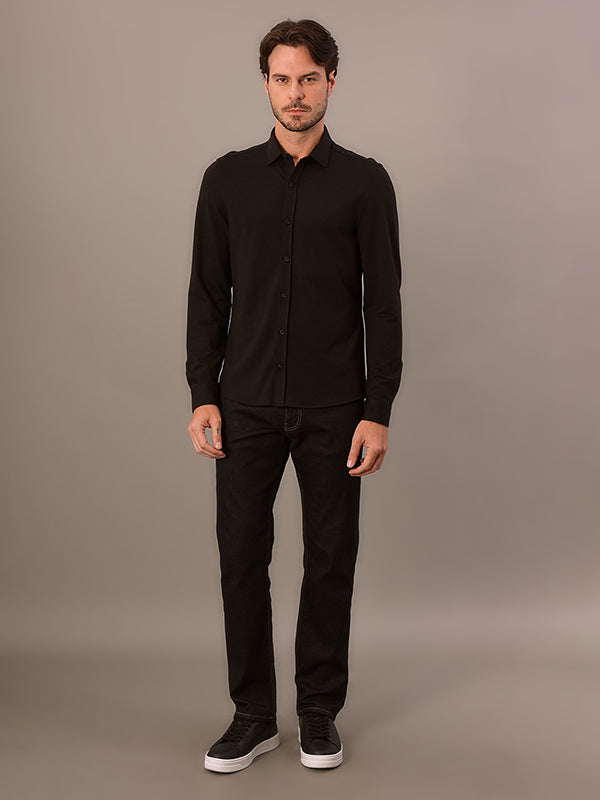 CAMISA CALVIN KLEIN SLIM MALHA PIQUET ML