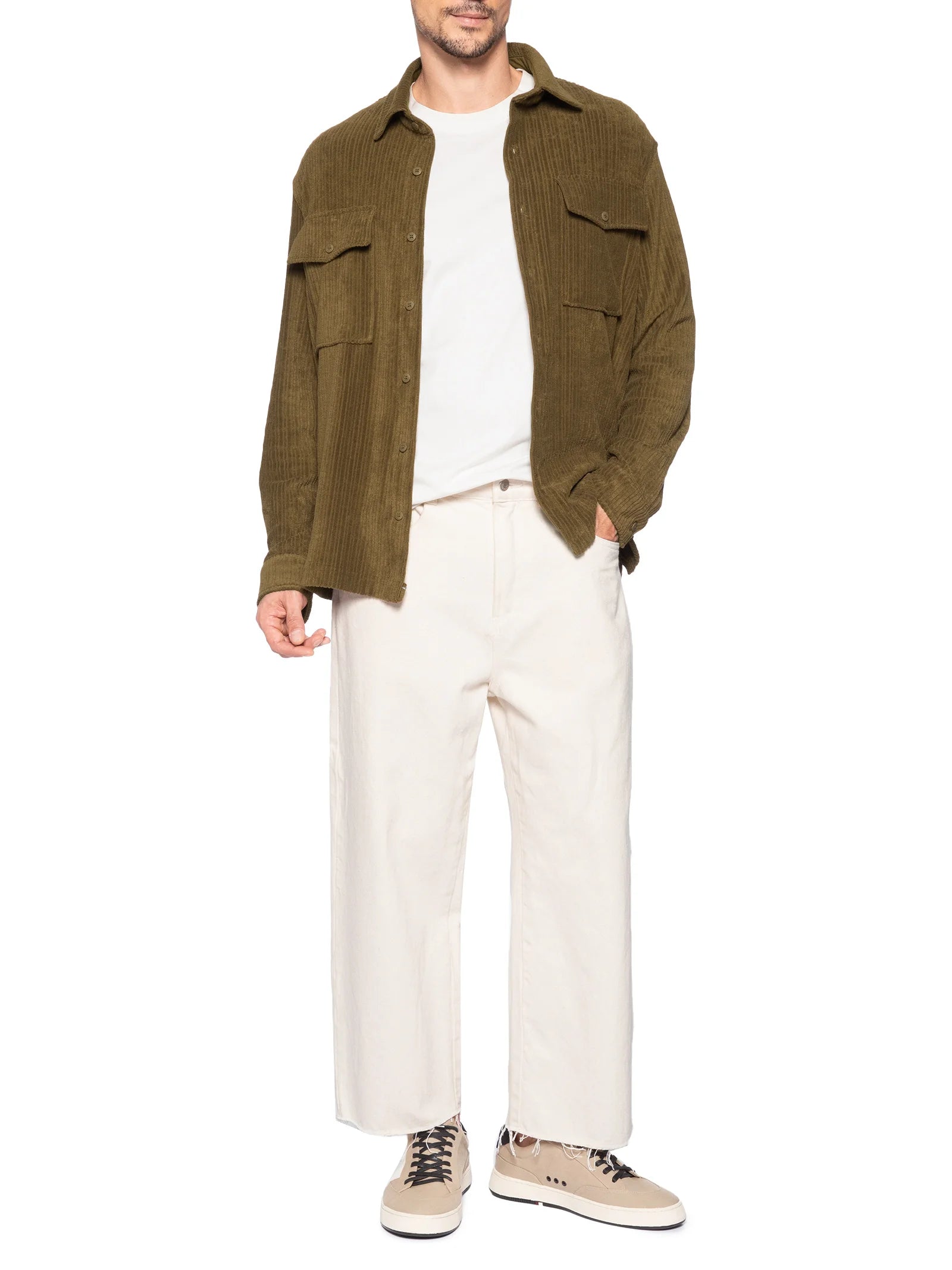 CAMISA OSKLEN TOWELLING RIB ML ONIX