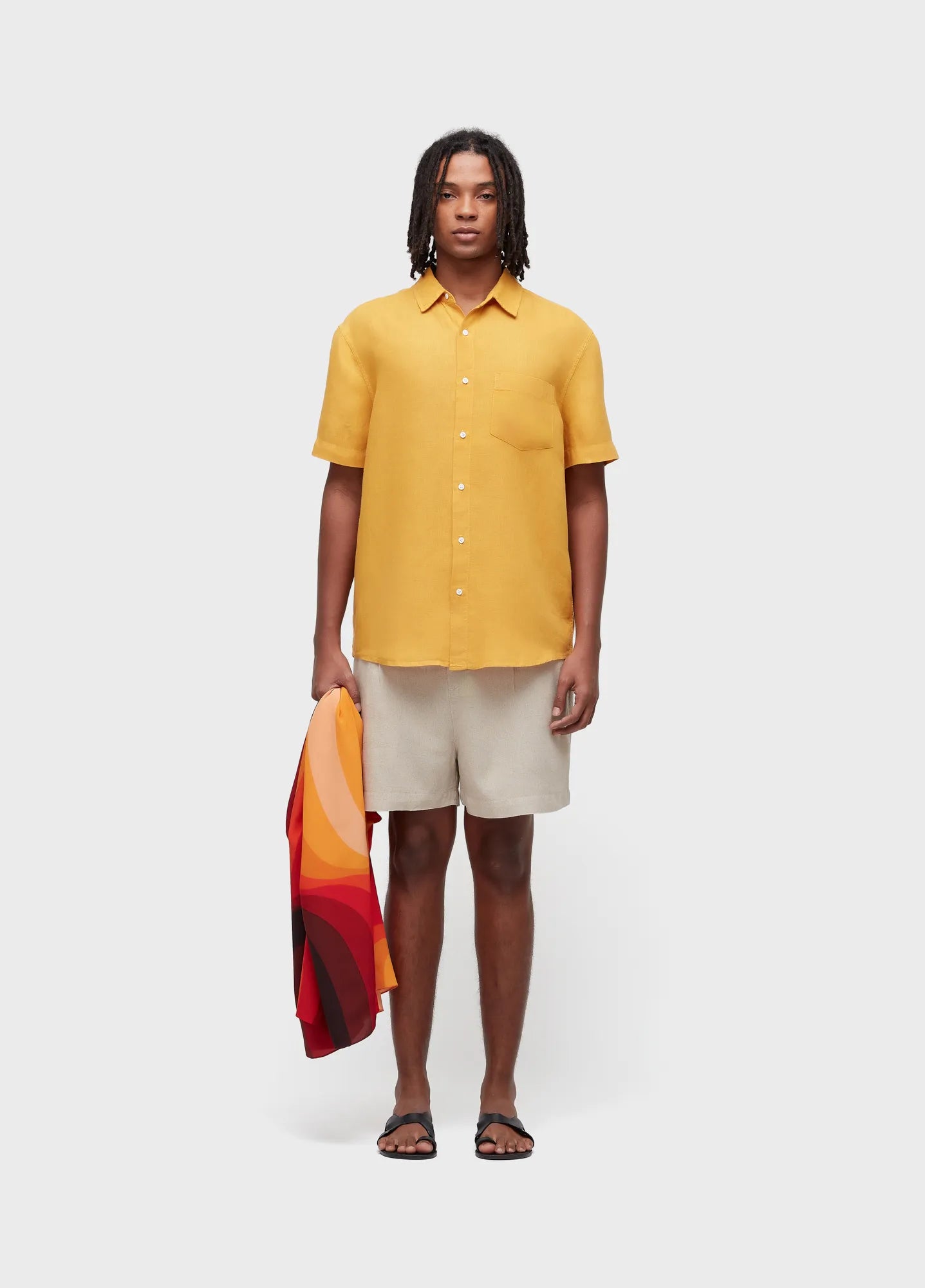 SHORT OSKLEN MASCULINO LINHO FLUID PLEATS