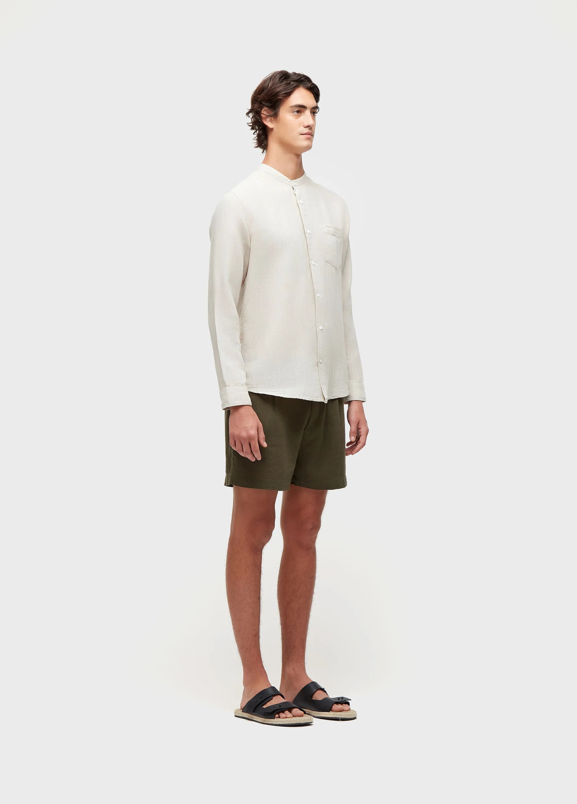 SHORT OSKLEN MASCULINO LINHO FLUID PLEATS