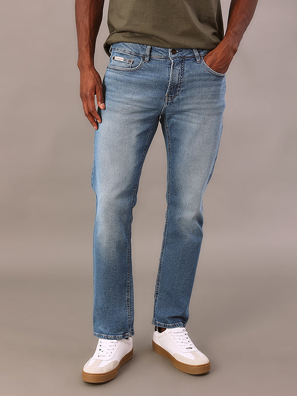 CALCA CALVIN KLEIN JEANS SLIM 5 POCKETS AZUL CLARO