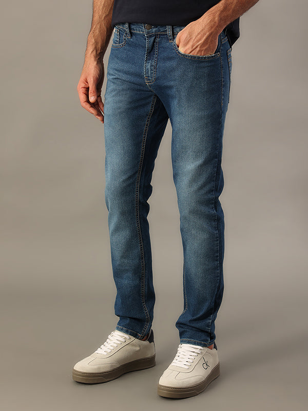CALCA CALVIN KLEIN JEANS FIVE POCKETS SUPER SKINNY AZUL MEDIO