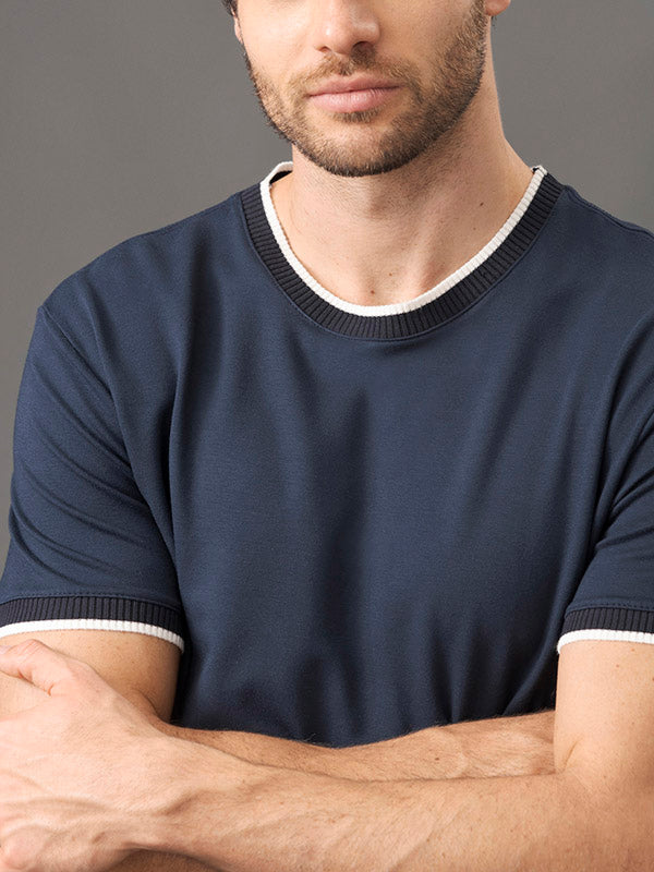 CAMISETA CALVIN KLEIN MASCULINA FRISO CONTRASTANTE
