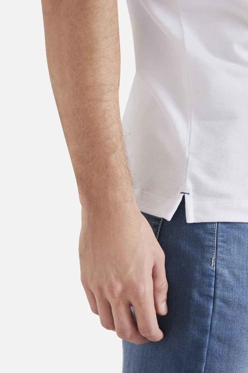 POLO MASCULINA RESERVA PIQUET - BRANCO