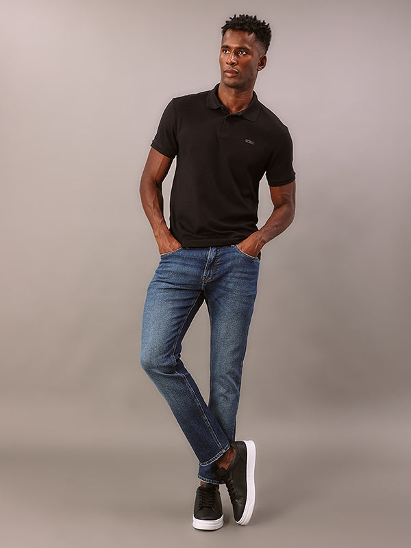 POLO CALVIN KLEIN REGULAR SUEDINE LOGO TERMOCOL