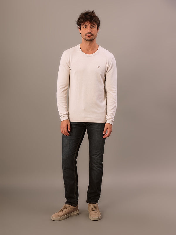 SUETER CALVIN KLEIN GOLA CARECA ALGODAO