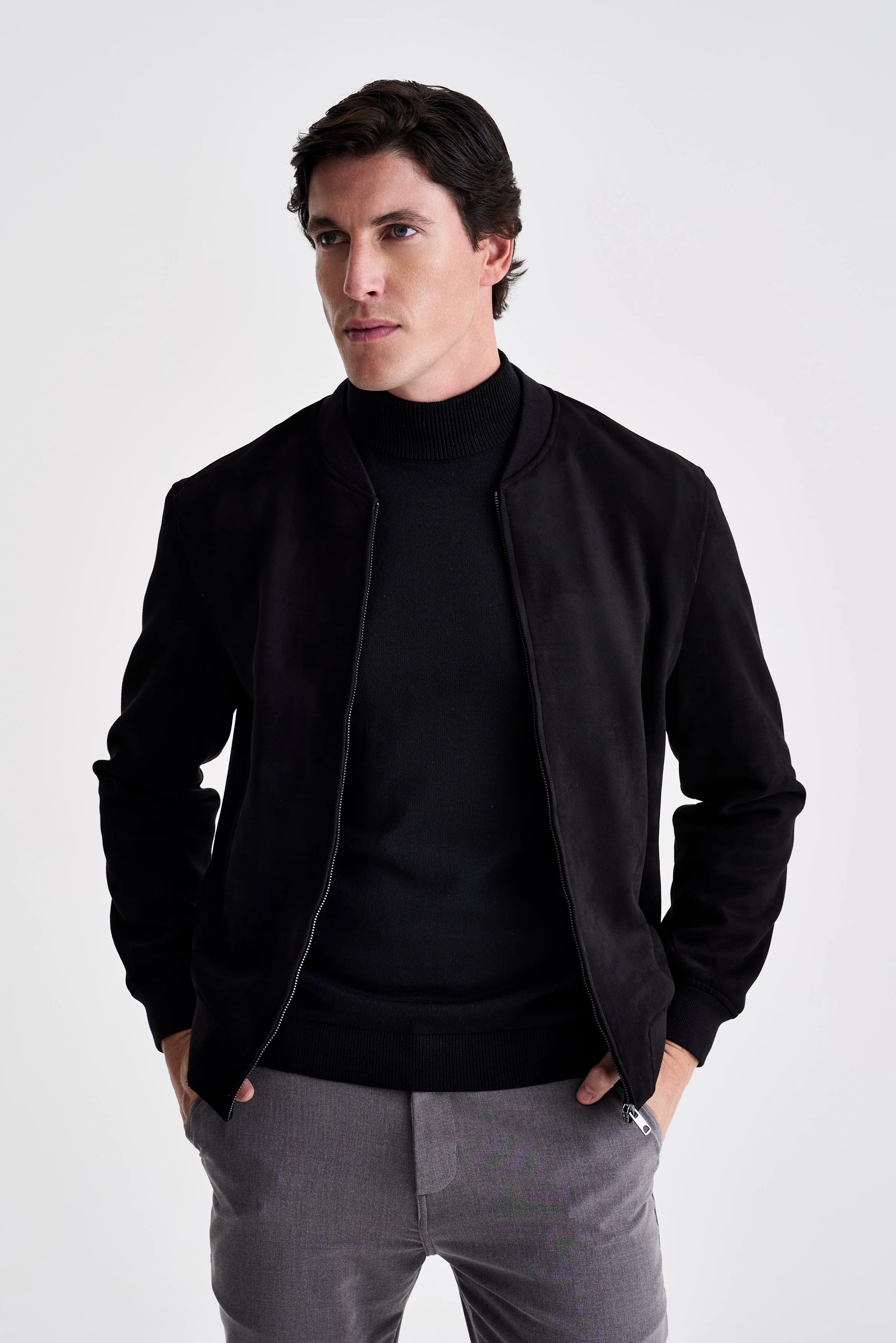 JAQUETA ANKOR BOMBER SUEDE