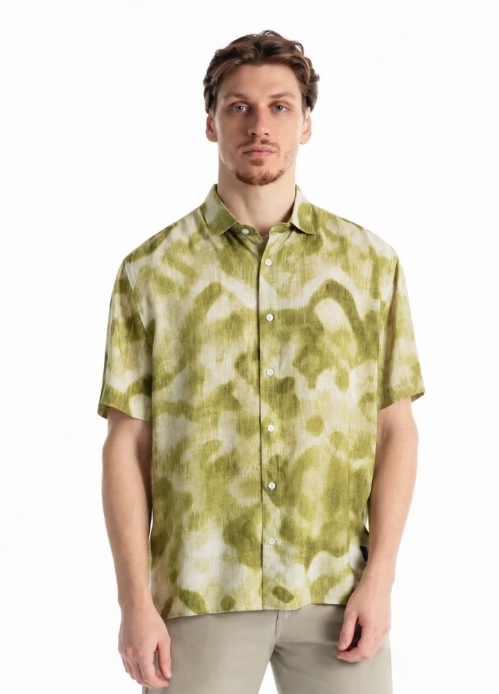 CAMISA ELLUS MODAL BLEND IKAT MOUNTAIN SURF