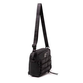 POCHETE ELLUS BELT BAG NYLON RUBBER DETAILS SHOUDER BAG PRETO