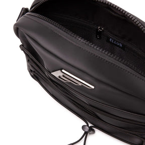 POCHETE ELLUS BELT BAG NYLON RUBBER DETAILS SHOUDER BAG PRETO