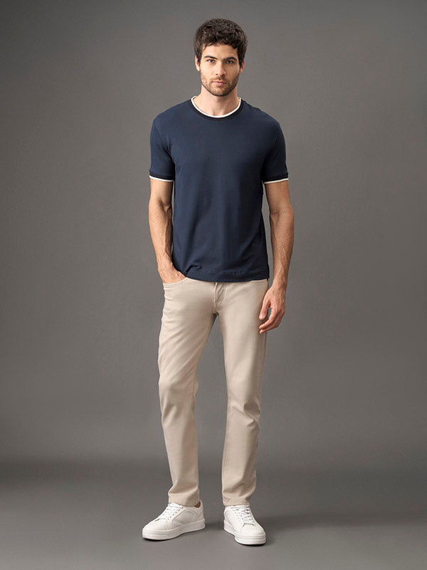 CAMISETA CALVIN KLEIN MASCULINA FRISO CONTRASTANTE
