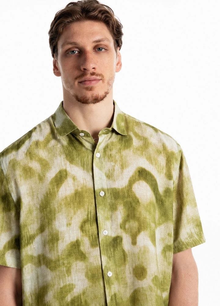CAMISA ELLUS MODAL BLEND IKAT MOUNTAIN SURF